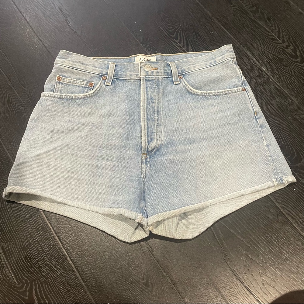 Agolde “Dee” Light Wash Jean Shorts - never worn